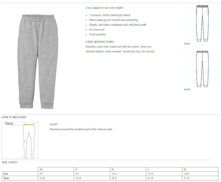 Youth Core Fleece Jogger - DR