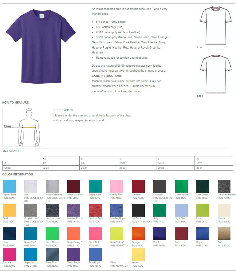 Youth Port & Company Core Cotton