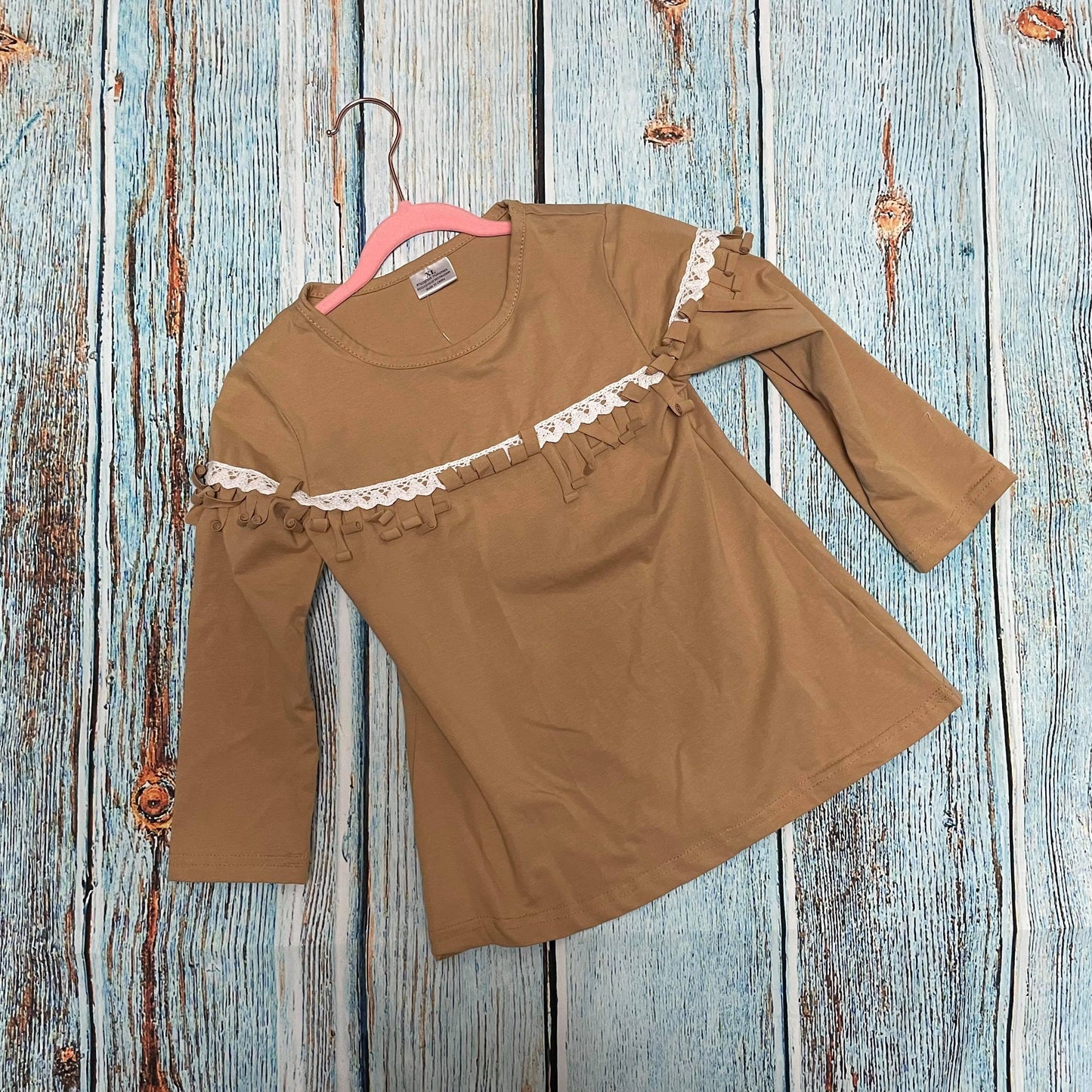 Tan long sleeve top