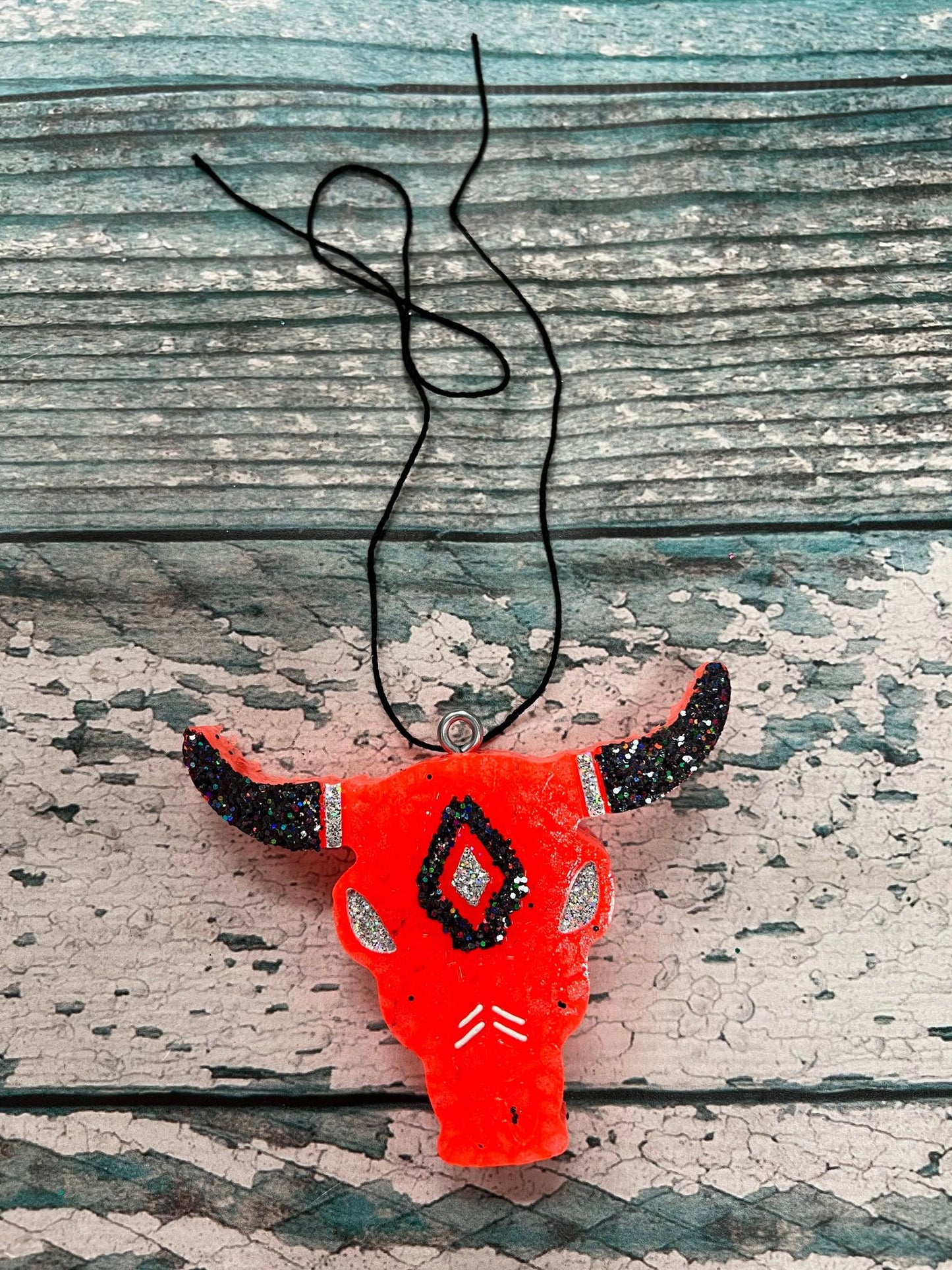 Orange Bull Skull Freshie - Snuggle
