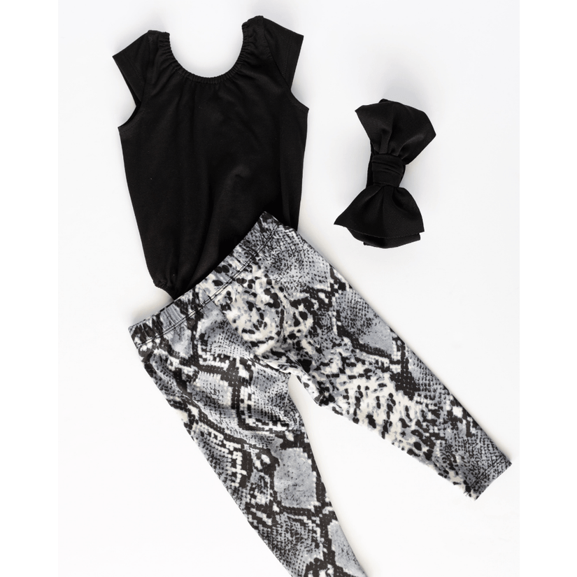 Maggie Cap Sleeve Leotard - Black