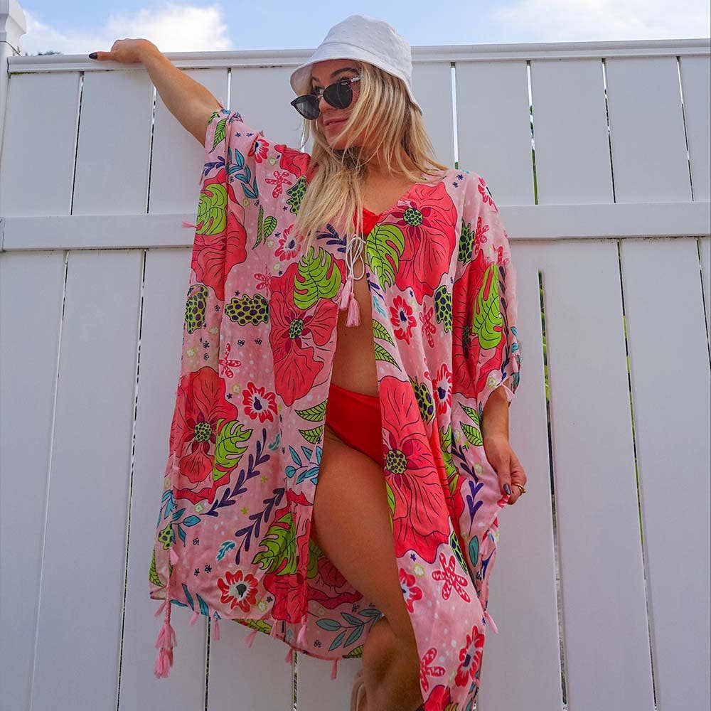 Hibiscus Flowers Swimsuit Cover Up