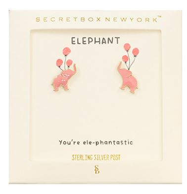 Epoxy Elephant Earrings