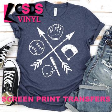 626. Baseball Arrows - White Ink