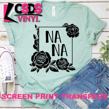 618. Floral Nana - Black Ink