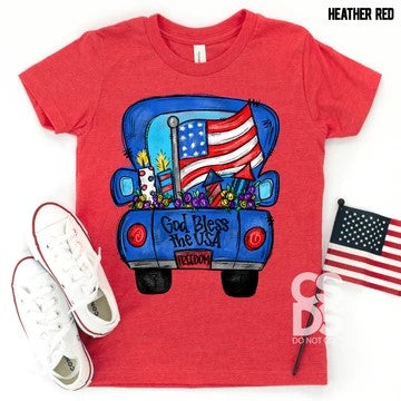 443. Patriotic Car YOUTH - Full Color