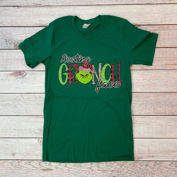 Youth Resting Grinch Face - Full Color