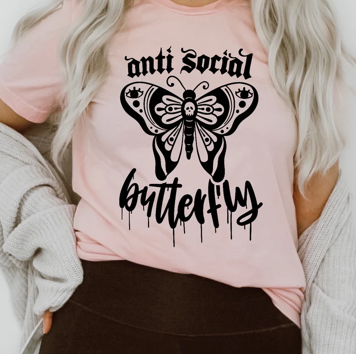 478. Anti-Social Butterfly - Black Ink