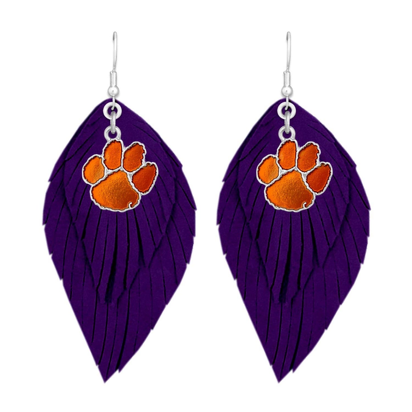 Clemson Tigers NCAA Iridescent Logo Boho Babe Earrings
