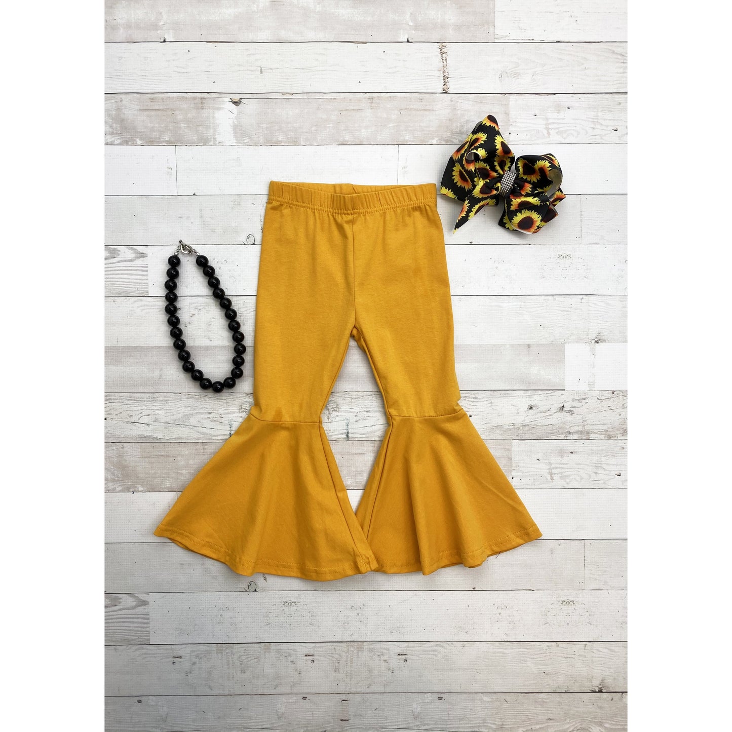 Mustard Bell Bottom Pants