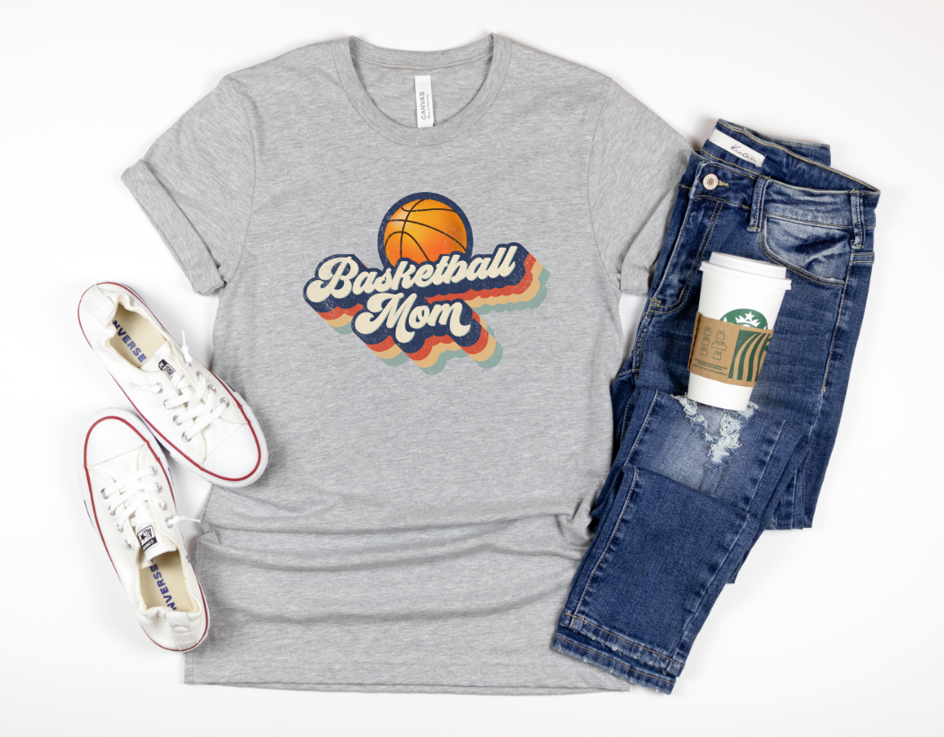 179. Basketball Mom Retro - Full Color