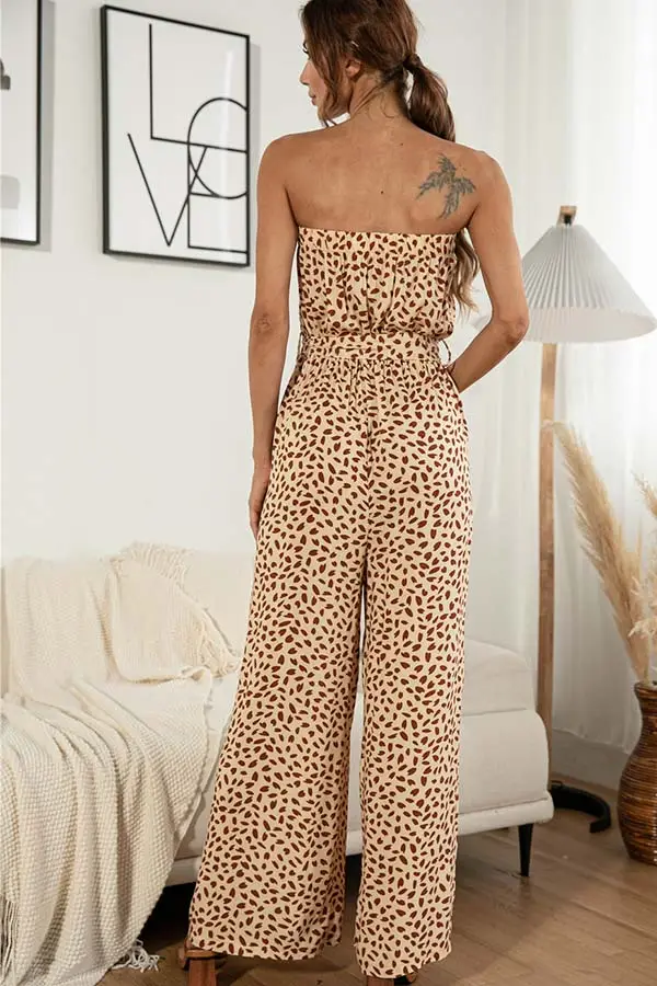 Strapless Wide Leg Jumpsuit