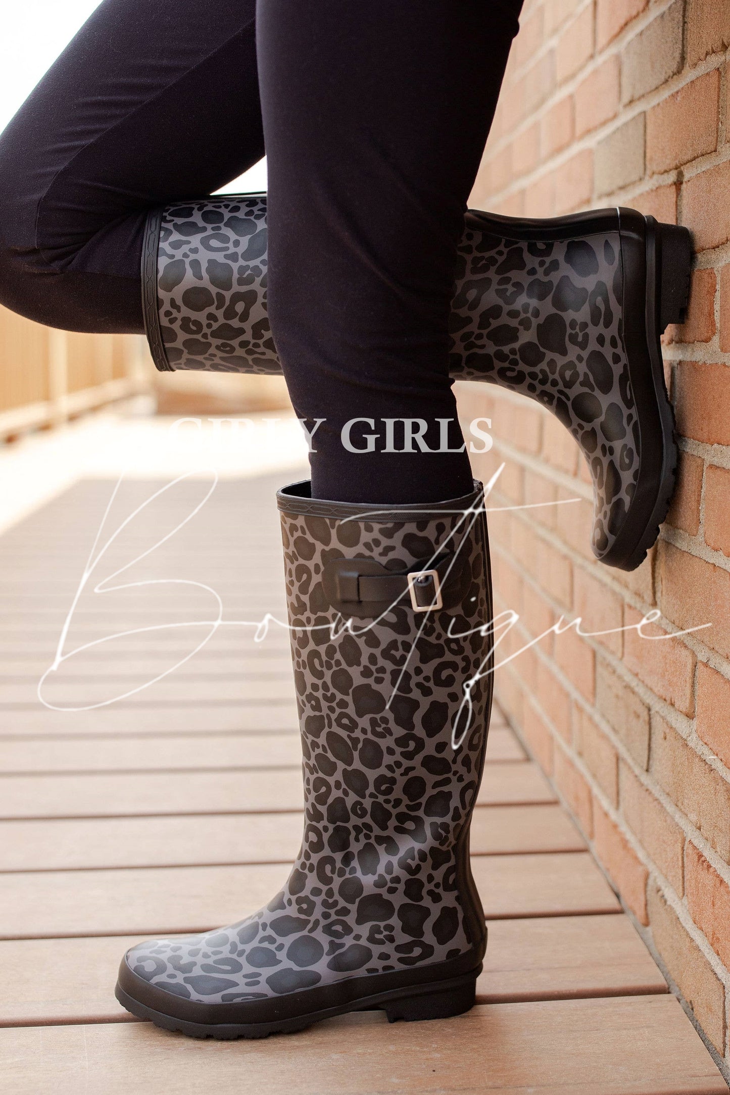 Rachael Rainboot Tall - Black Leopard