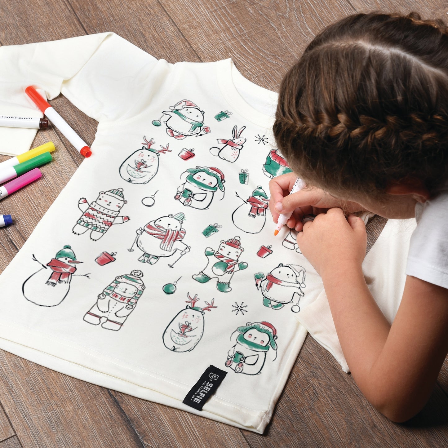 Cutesy Christmas Kids Colour In Top