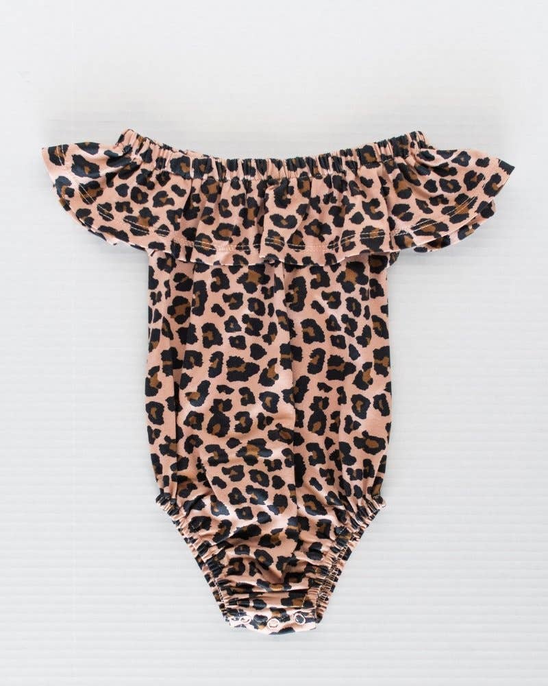 Isla Flutter Sleeve Leotard - Leopard