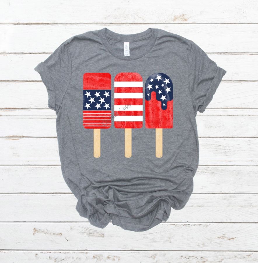 220. Patriotic Popsicle - Full Color