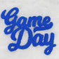 Large Game Day Chenille Iron-on Patch: White