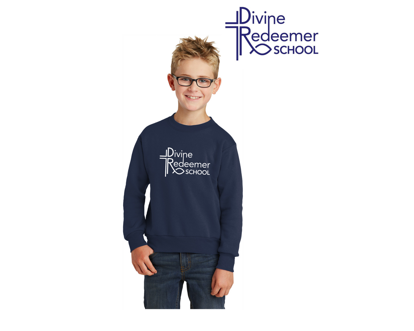 Youth Core Fleece Crewneck Sweatshirt - DR