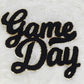 Large Game Day Chenille Iron-on Patch: White