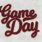 Large Game Day Chenille Iron-on Patch: White