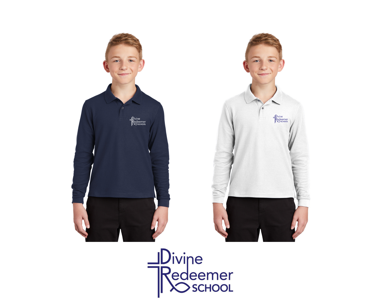 Youth Silk Touch™ Long Sleeve Polo