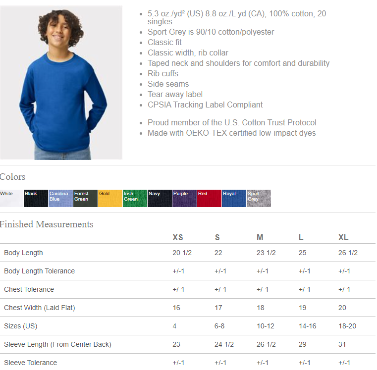 Youth Long Sleeve - DR