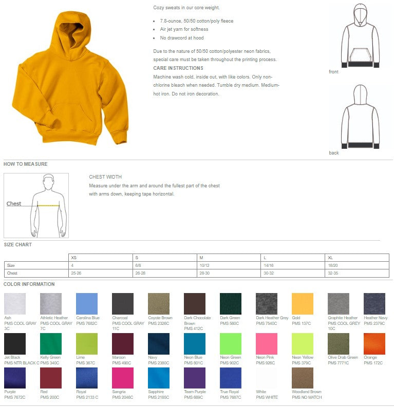 YOUTH HOODIE CORE FLEECE
