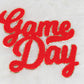 Large Game Day Chenille Iron-on Patch: White