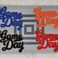 Large Game Day Chenille Iron-on Patch: Orange