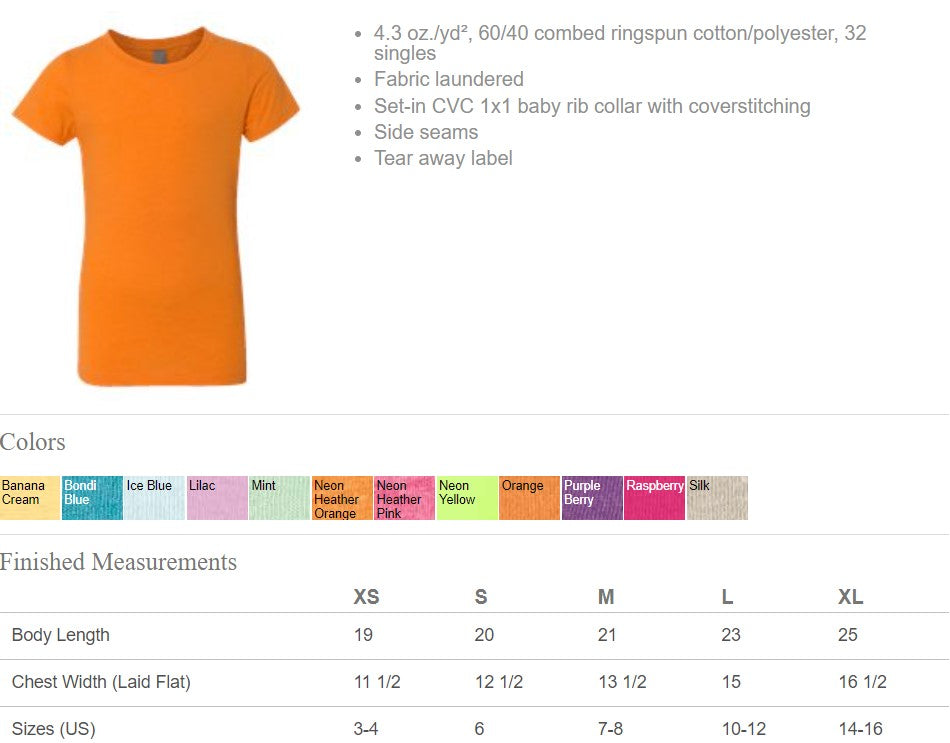 Youth Next Level - Girls’ CVC Princess T-Shirt