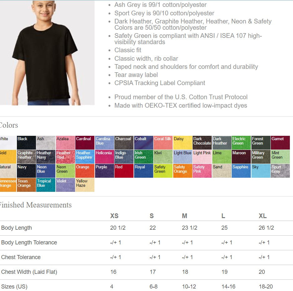 Youth Gildan Heavy Cotton