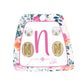 Kid's Gold Initial With Pearl Stud Earring Set