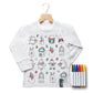 Cutesy Christmas Kids Colour In Top