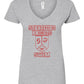 Women's Slim Fit Fine Jersey V-Neck T-Shirt - Grey - Shield