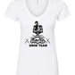 Women's Slim Fit Fine Jersey V-Neck T-Shirt - White - KNIGHT