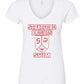 Women's Slim Fit Fine Jersey V-Neck T-Shirt - White - Shield