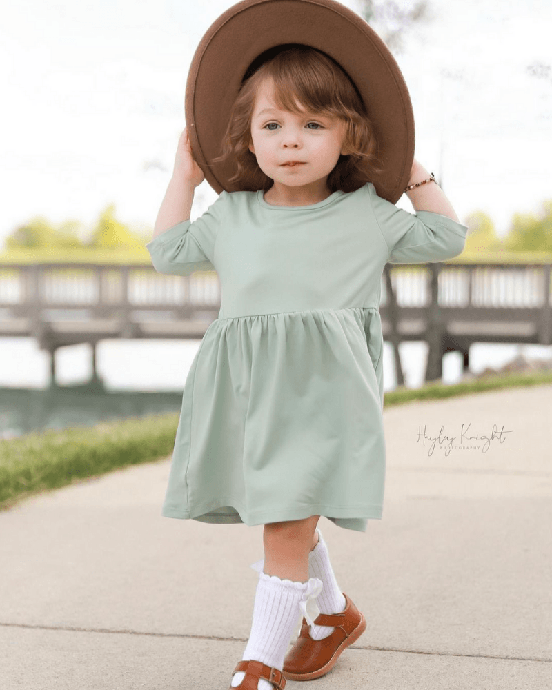 Cleo Pleated Dress - Mint