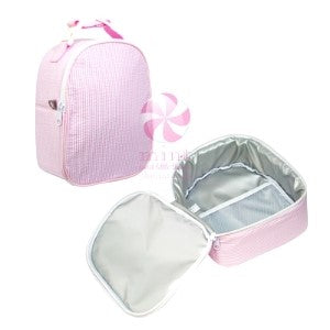 Pink Seersucker Gumdrop Lunchbox