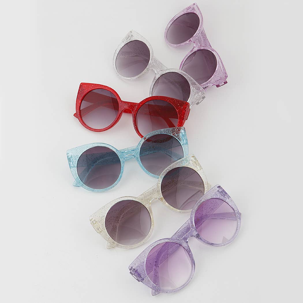 Glitter Round Kid Sunglasses