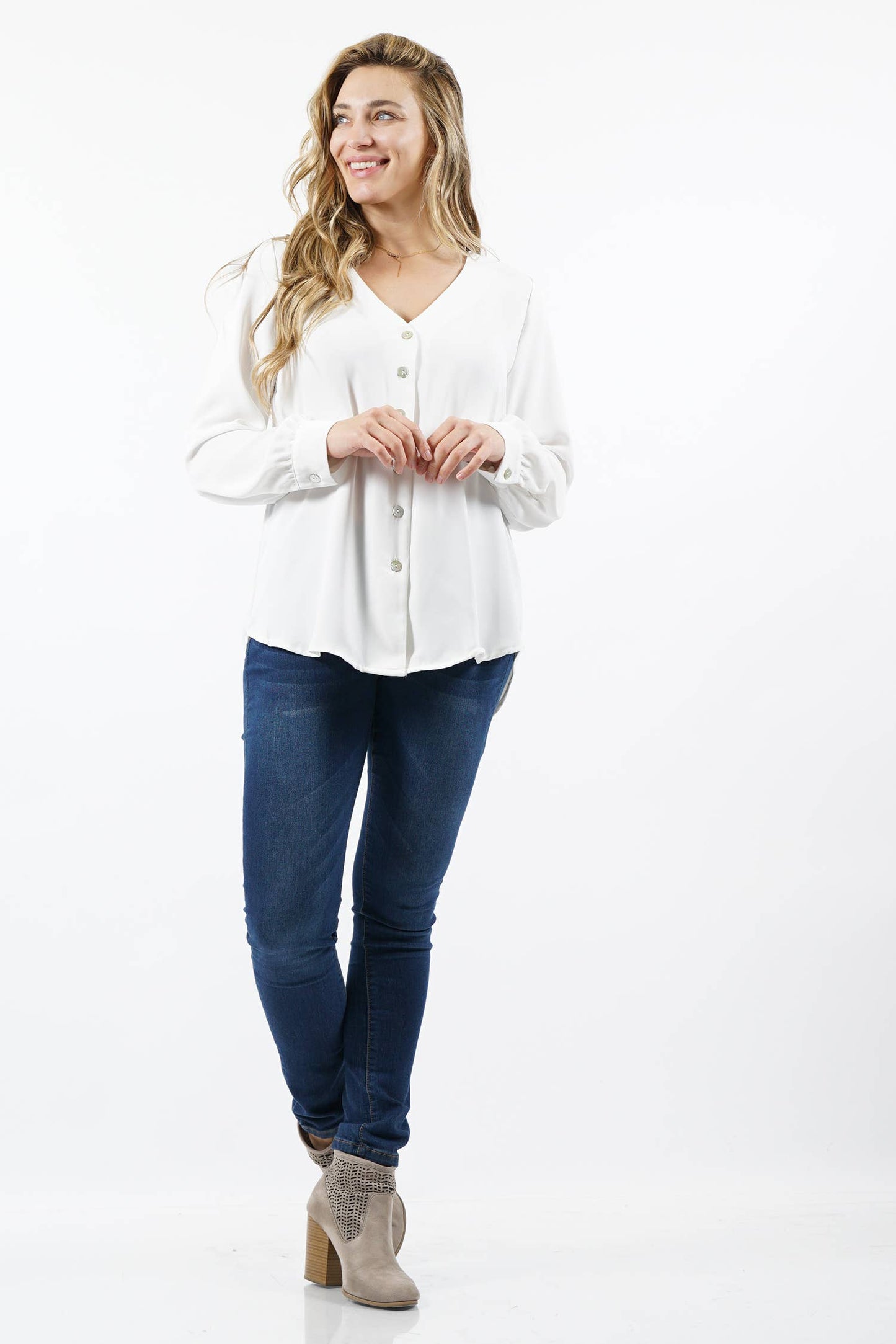 Ivory Plus Woven Button Shirt
