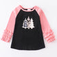 Pink Christmas Tree Icing sleeve shirt