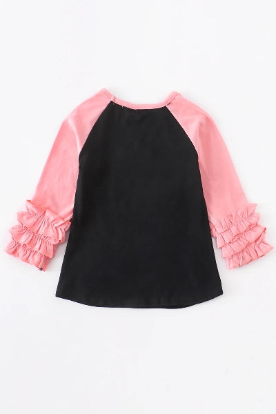 Pink Christmas Tree Icing sleeve shirt
