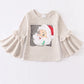 Christmas Santa Bell Sleeve Shirt