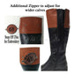 Ladies Monogrammed Disc Riding Boots