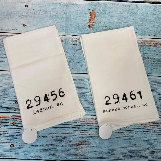 Zip Code - Cotton Tea Towel