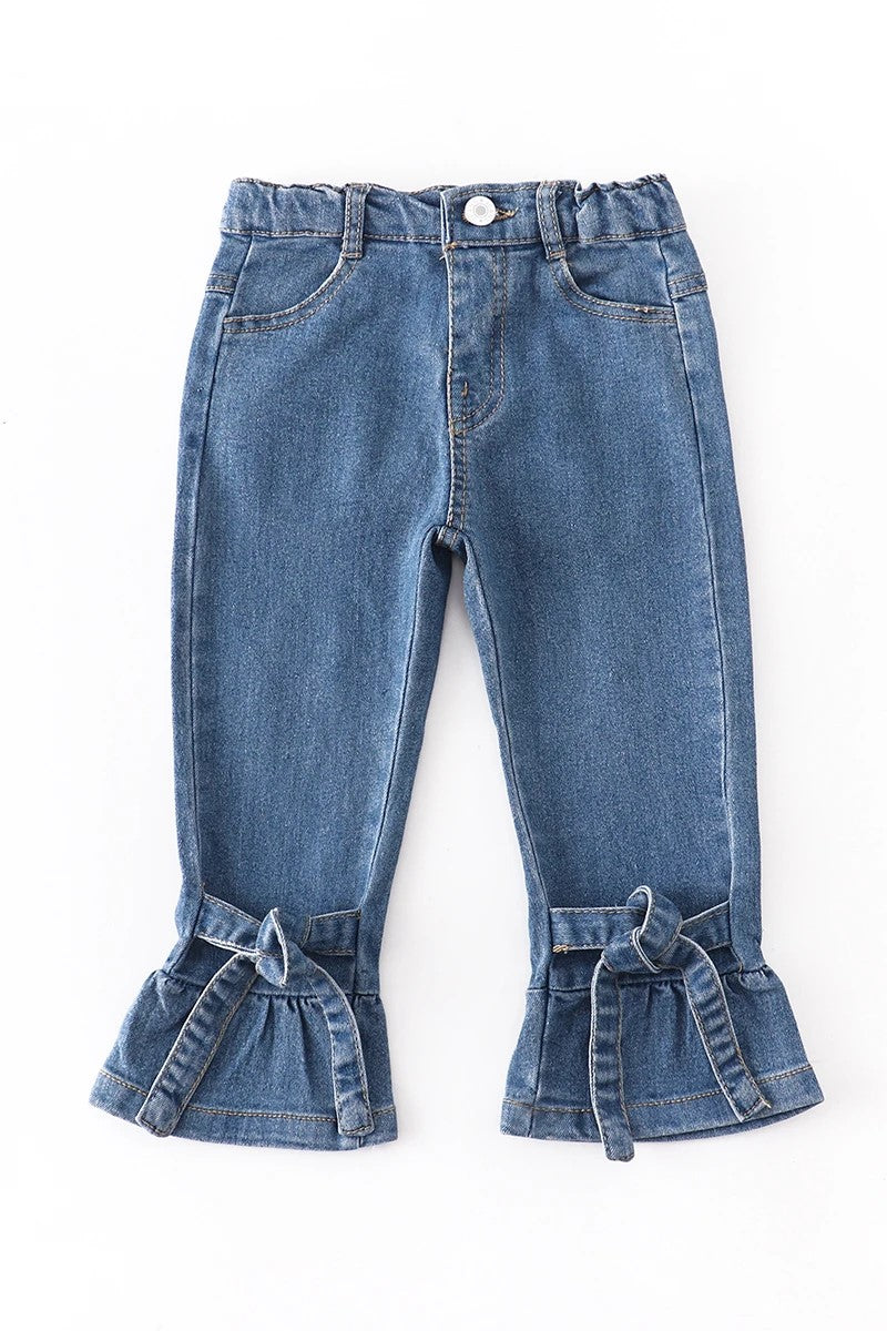 Bow Front Kids Denim Jeans