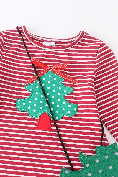 Red Stripe Christmas Tree 3pc