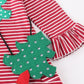 Red Stripe Christmas Tree 3pc
