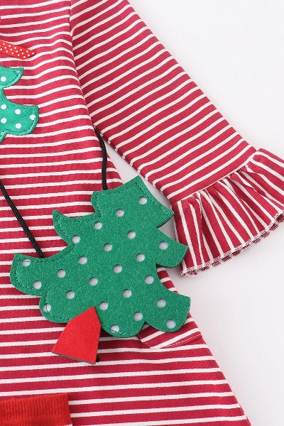 Red Stripe Christmas Tree 3pc