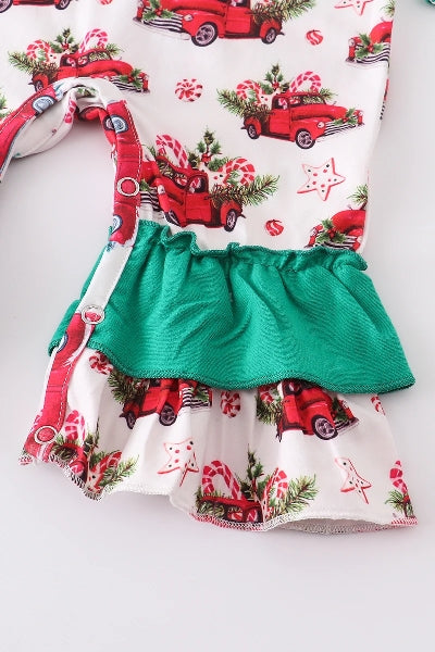 Christmas Car Green Romper